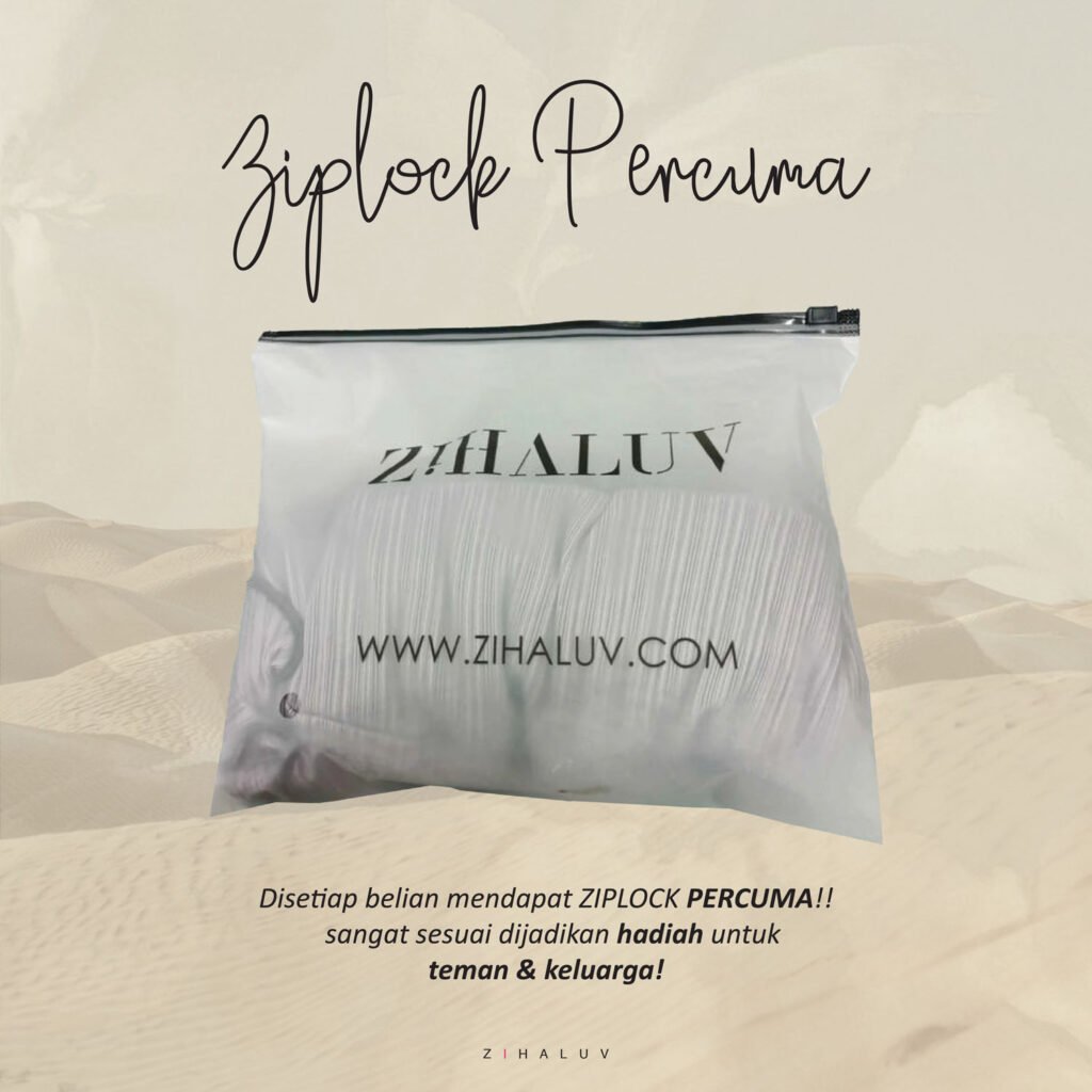 Ziplock percuma zihaluv untuk setiap pembelian