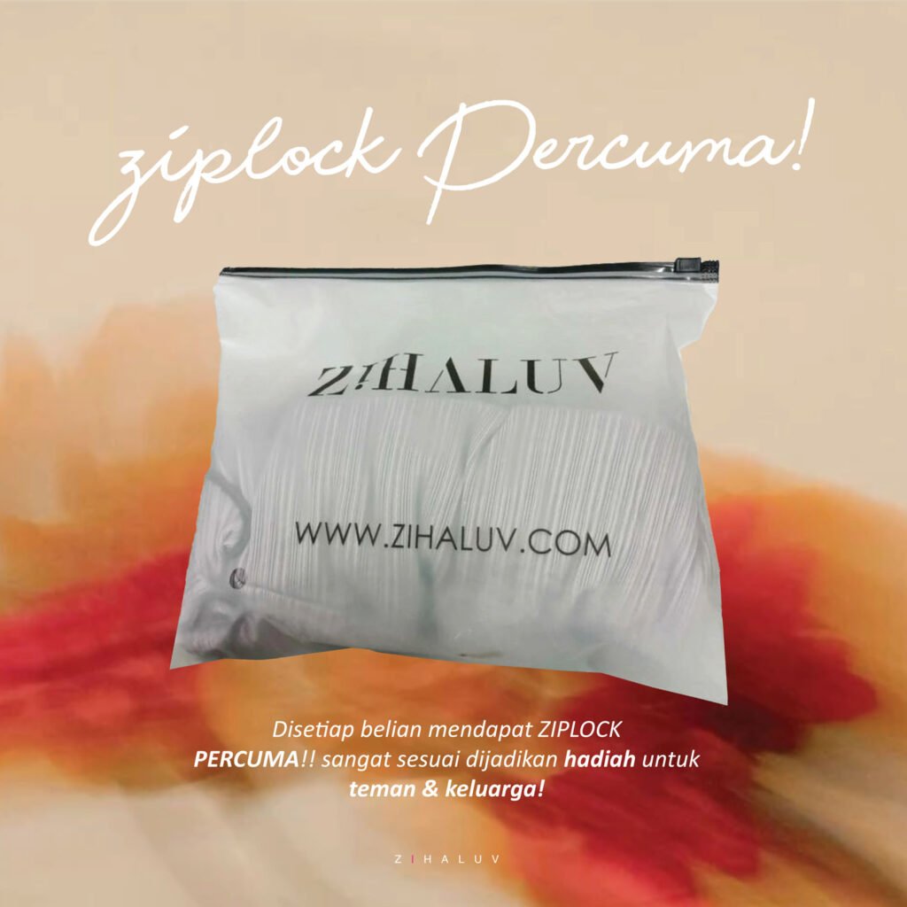 Ziplock percuma Zihaluv untuk setiap pembelian Kiera Syria Berdagu