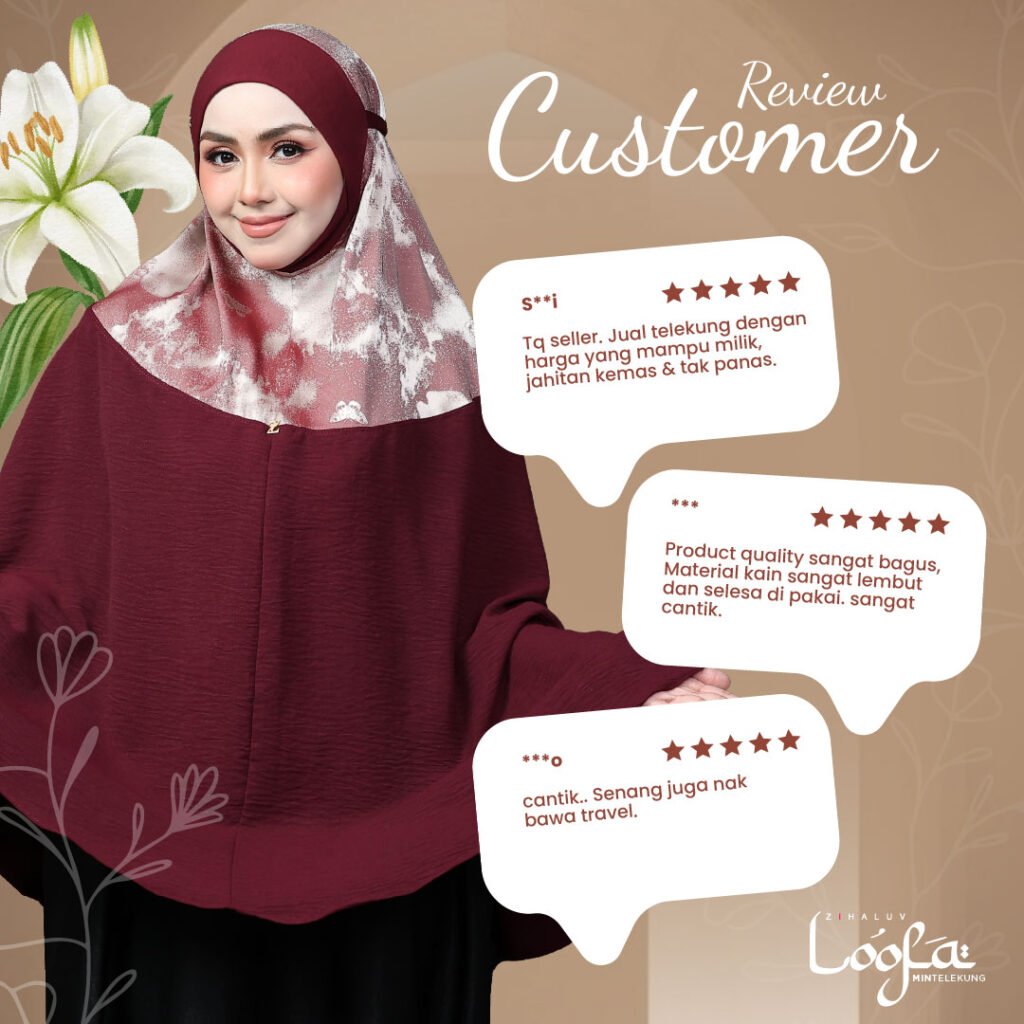 Review pelanggan Loofa Mintelekung dengan lima bintang