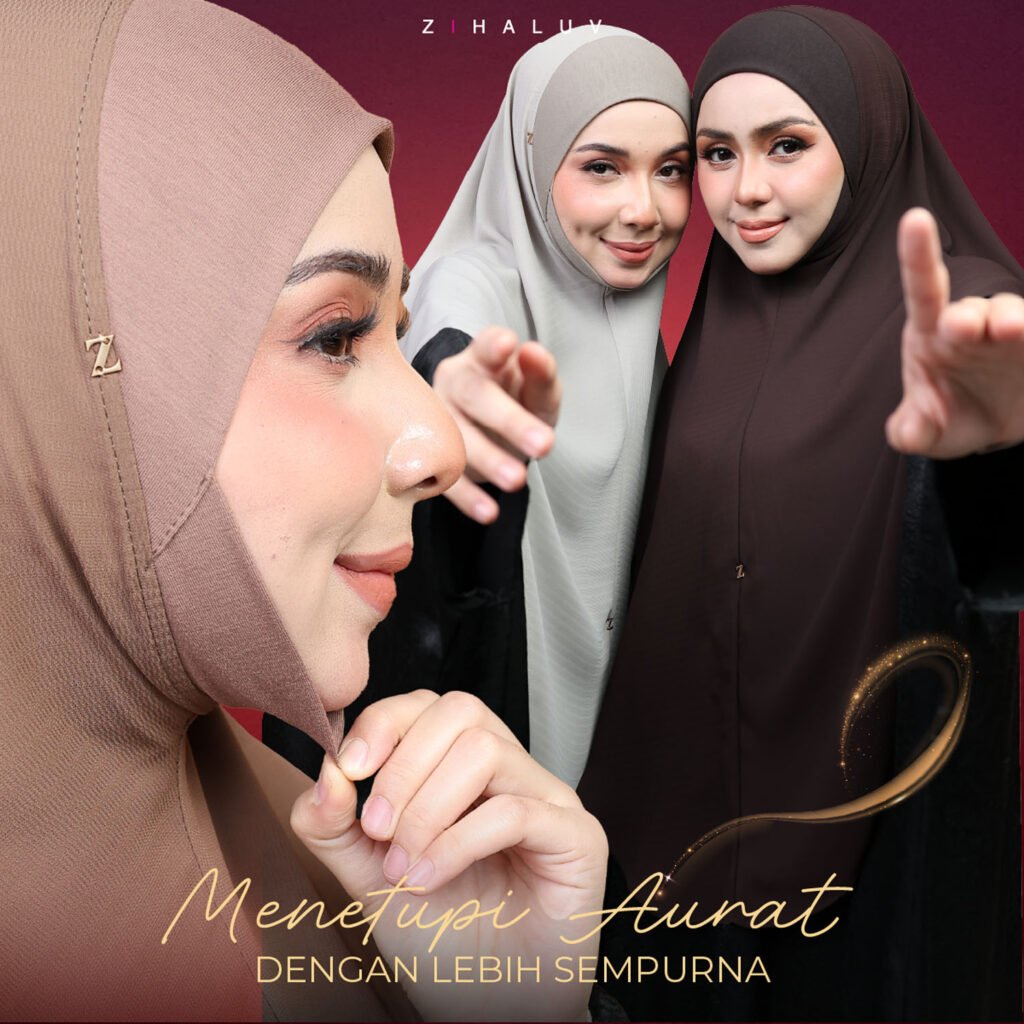 Rehana Flair Berdagu dalam warna milo, earl grey dan dark choc