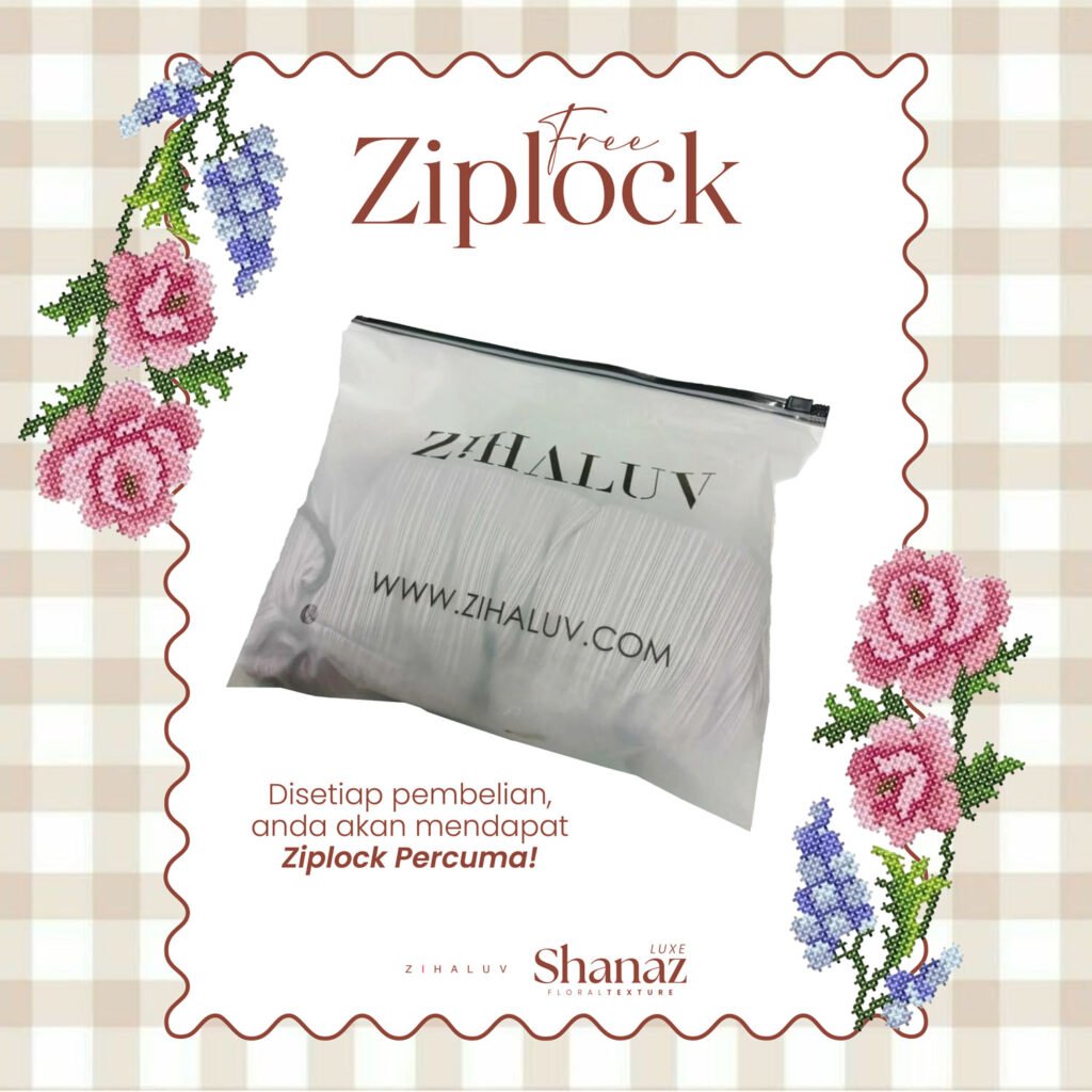 Free ziplock zihaluv untuk setiap pembelian