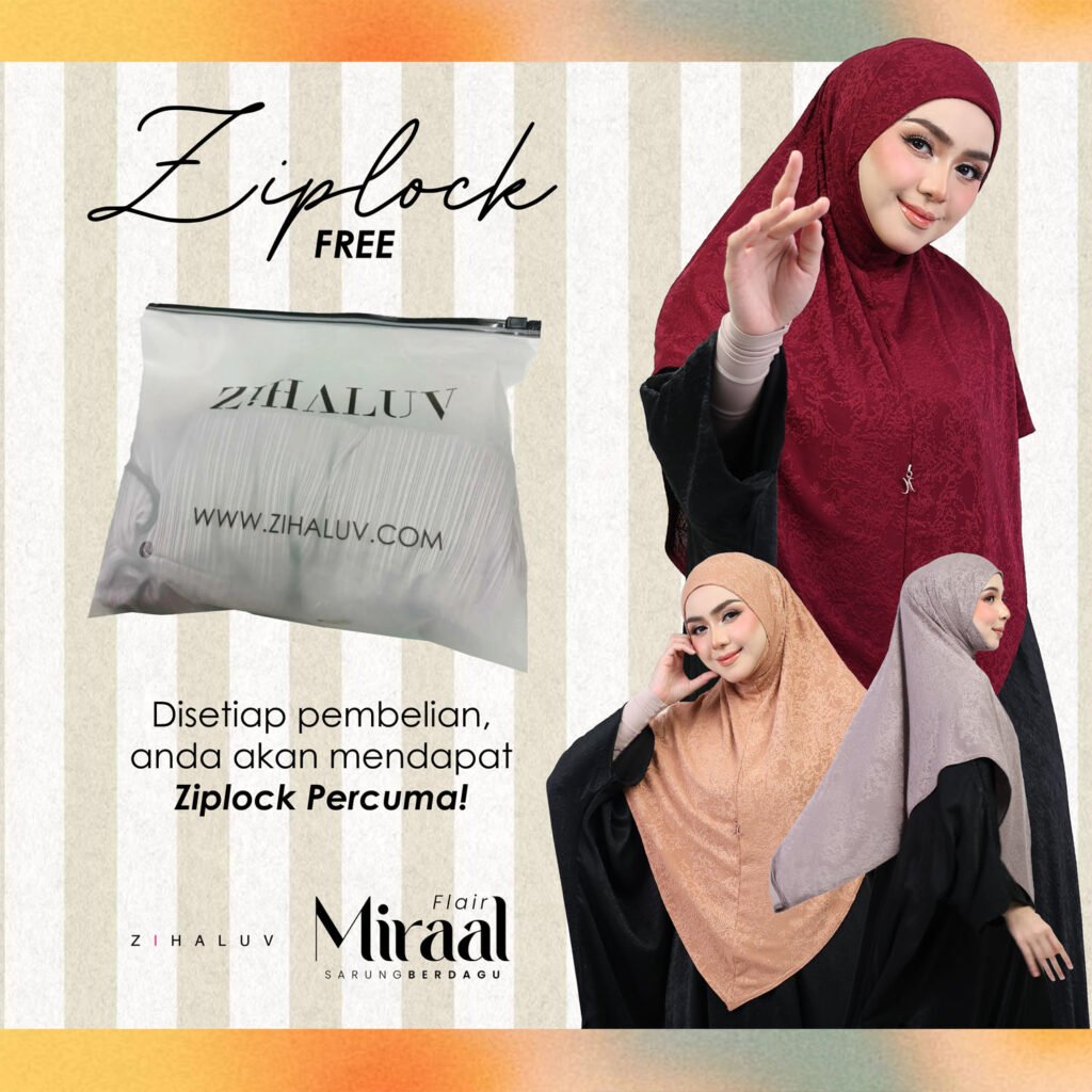 Ziplock percuma Zihaluv untuk setiap pembelian Miraal Flair