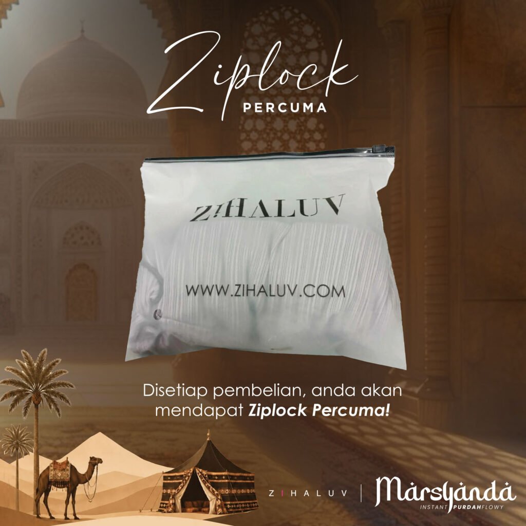 Ziplock percuma Zihaluv untuk setiap pembelian Marsyanda